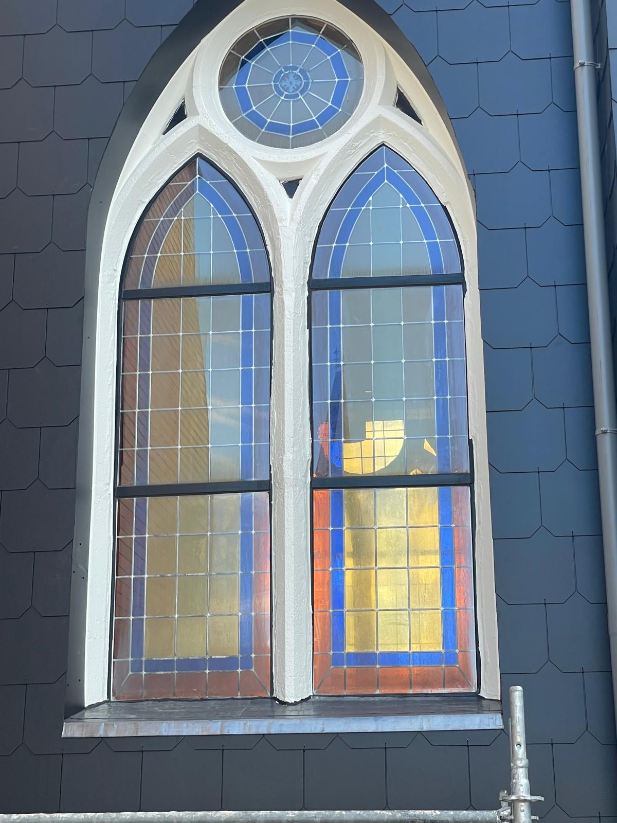 afgewerkte kapelmuur