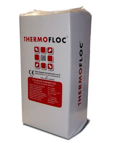 Thermofloc F - 14Kg - (+- afmetingen/zak) 380b x 780l x 270d